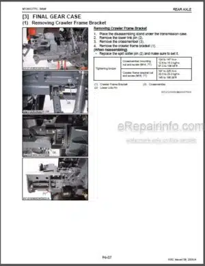 Photo 11 - Kubota M126XDTPC Workshop Supplement Manual Tractor