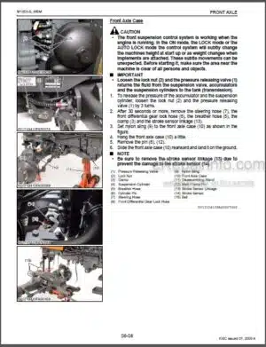 Photo 2 - Kubota M135X-S Workshop Supplement Manual Tractor