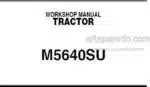 Photo 4 - Kubota M5640SU Workshop Manual Tractor