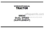 Photo 4 - Kubota M9540 Dual Speed Workshop Supplement Manual Tractor