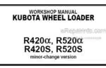 Photo 4 - Kubota R420A R520A R420S R520S Minor Change Version Workshop Manual Wheel Loader