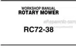 Photo 4 - Kubota RC72-38 Workshop Manual Rotary Mower