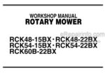 Photo 4 - Kubota RCK48-15BX RCK48-22BX RCK54-15BX RCK54-22BX RCK60B-22BX Workshop Manual Rotary Mower