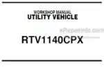 Photo 5 - Kubota RTV1140CPX Workshop Manual Utility Vehicle