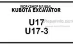 Photo 4 - Kubota U17 U17-3 Workshop Manual Excavator
