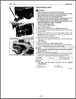 Photo 1 - Kubota ZD221-48 ZD221-54 Workshop Manual Zero Turn Mower