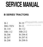 Photo 5 - Allis Chalmers B Series-B-1, BIG TEN, B-110, HB-112, B-206, B-207, B-208, B-10, B-12, B-l ,12 HB-212, B-206-E, B-207-E, B-208-S Service Manual Tractor