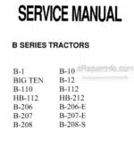Photo 5 - Allis Chalmers B Series-B-1, BIG TEN, B-110, HB-112, B-206, B-207, B-208, B-10, B-12, B-l ,12 HB-212, B-206-E, B-207-E, B-208-S Service Manual Tractor