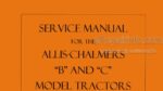 Photo 4 - Allis Chalmers Model B Service Manual Model C Operators Maintenance Manual Tractor