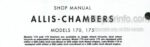 Photo 4 - Allis Chalmers Models 170 175 Shop Manual Tractor