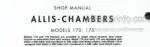 Photo 4 - Allis Chalmers Models 170 175 Shop Manual Tractor
