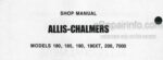 Photo 5 - Allis Chalmers Models 180 185 190 190XT 200 7000 Shop Manual Tractor