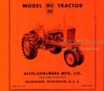 Photo 4 - Allis Chalmers WD WD-45 Service And Operating Instruction Manual Tractor