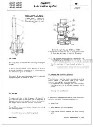 Photo 8 - Fiat 50-86 55-86 60-86 70-86 Operation Maintenance Specification Manual Tractor 06910285