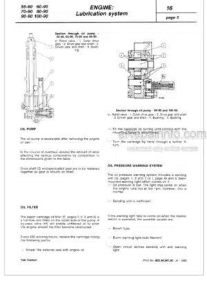 Photo 8 - Fiat 50-86 55-86 60-86 70-86 Operation Maintenance Specification Manual Tractor 06910285