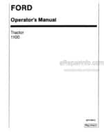 Photo 4 - Ford 1100 Operators Manual Tractor 42110012