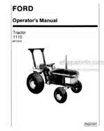 Photo 3 - Ford 1110 Operators Manual Tractor 42111010