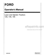 Photo 4 - Ford 125 145 165 Operators Manual Lawn And Garden Tractor 42012530