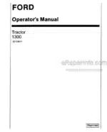Photo 4 - Ford 1300 Operators Manual Tractor 42130011