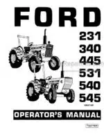 Photo 4 - Ford 231 340 445 531 540 545 Operators Manual Tractor 42023160