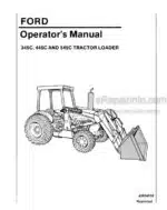 Photo 4 - Ford 345C 445C 545C Operators Manual Tractor Loader 42034530