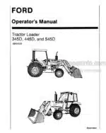 Photo 4 - Ford 345D 445D 545D Operators Manual Tractor Loader 42034535