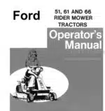 Photo 4 - Ford 51 61 66 Operators Manual Rider Mower Tractor 42005131
