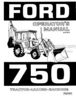 Photo 4 - Ford 750 Operators Manual Tractor Loader Backhoe 42075010