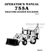 Photo 4 - Ford 755A Operators Manual Tractor Loader Backhoe 42075511