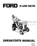 Photo 3 - Ford 85 Operators Manual Lawn Tractor 42008510
