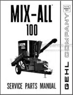 Photo 3 - Gehl 100 Service Parts Manual Mix-All Mixer 903477