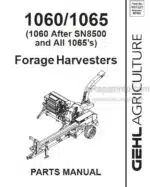 Photo 3 - Gehl 1060 1065 Parts Manual Forage Harvesters 907521