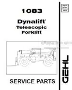 Photo 4 - Gehl 1083 Dynalift Parts Manual Telescopic Forklift 907366