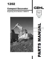 Photo 4 - Gehl 1202 Parts Manual Compact Excavator 918044