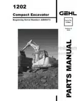 Photo 4 - Gehl 1202 Parts Manual Compact Excavator 918044