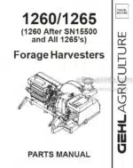 Photo 3 - Gehl 1260 1265 Parts Manual Forage Harvesters 907169