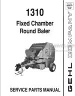 Photo 4 - Gehl 1310 Parts Manual Fixed Chamber Round Baler 906075