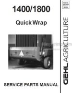 Photo 4 - Gehl 1400 1800 Service Parts Manual Quick Wrap 907082