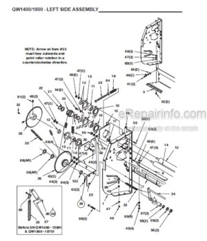 Photo 7 - Gehl 1400 1800 Service Parts Manual Quick Wrap 907082