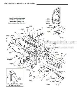 Photo 6 - Gehl 1865 Service Parts Manual Variable Chamber Round Baler 904114