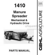 Photo 4 - Gehl 1410 Parts Manual Manure Spreader Mechanical & Hydraulic Drive 908045