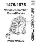 Photo 3 - Gehl 1475 1875 Parts Manual Variable Chamber Round Baler 908173