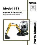 Photo 4 - Gehl 153 Parts Manual Mini Compact Excavator