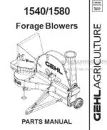 Photo 4 - Gehl 1540 1580 Parts Manual Forage Blower 907570