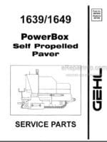 Photo 4 - Gehl 1639 1649 Parts Manual PowerBox Self Propelled Paver 907888