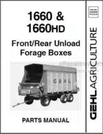 Photo 4 - Gehl 1660 1660HD Parts Manual Front Rear Unload Forage Boxes 909859