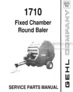 Photo 4 - Gehl 1710 Service Parts Manual Fixed Chamber Round Baler 906076