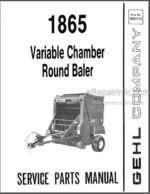 Photo 4 - Gehl 1865 Service Parts Manual Variable Chamber Round Baler 904114