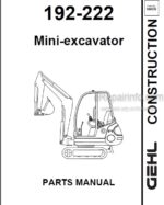 Photo 4 - Gehl 192 222 Parts Manual Mini Excavator 908539