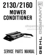 Photo 4 - Gehl 2130 2160 Service Parts Manual Mower Conditioner 903217